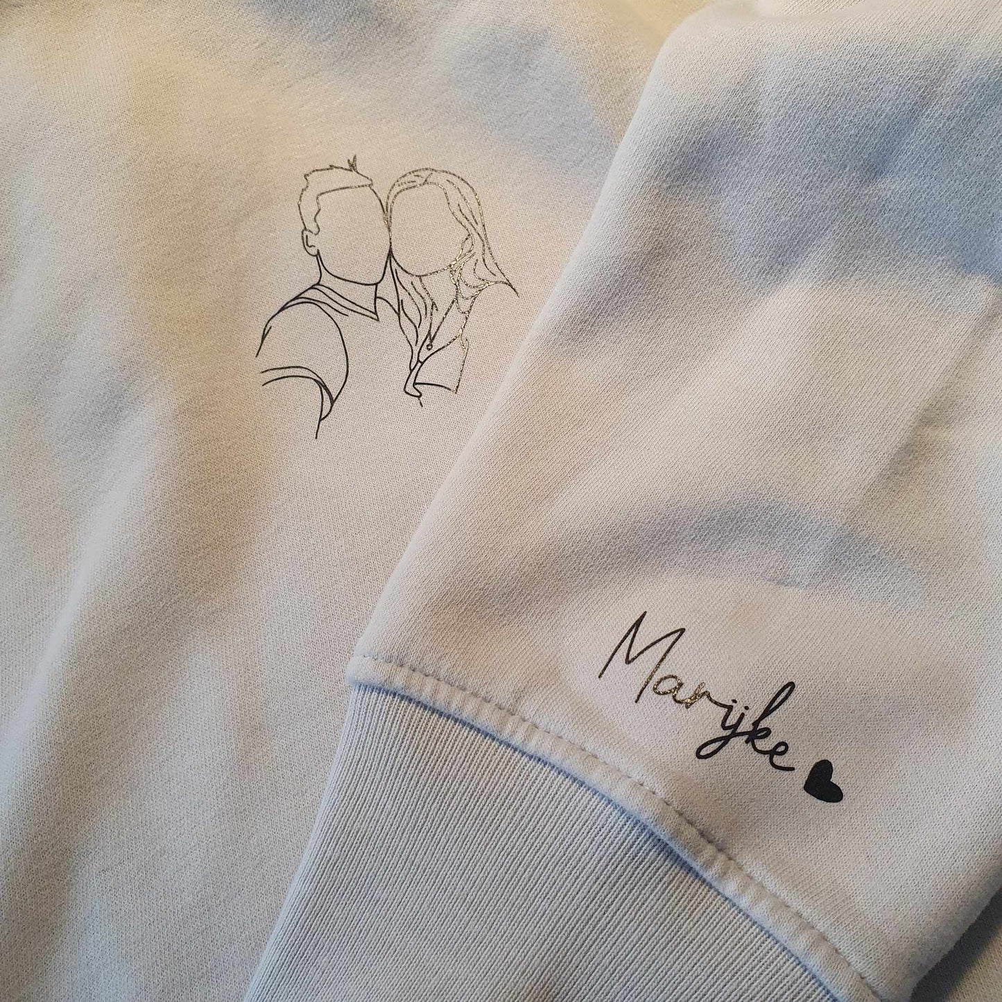 Lijntekening hoodie - Heren