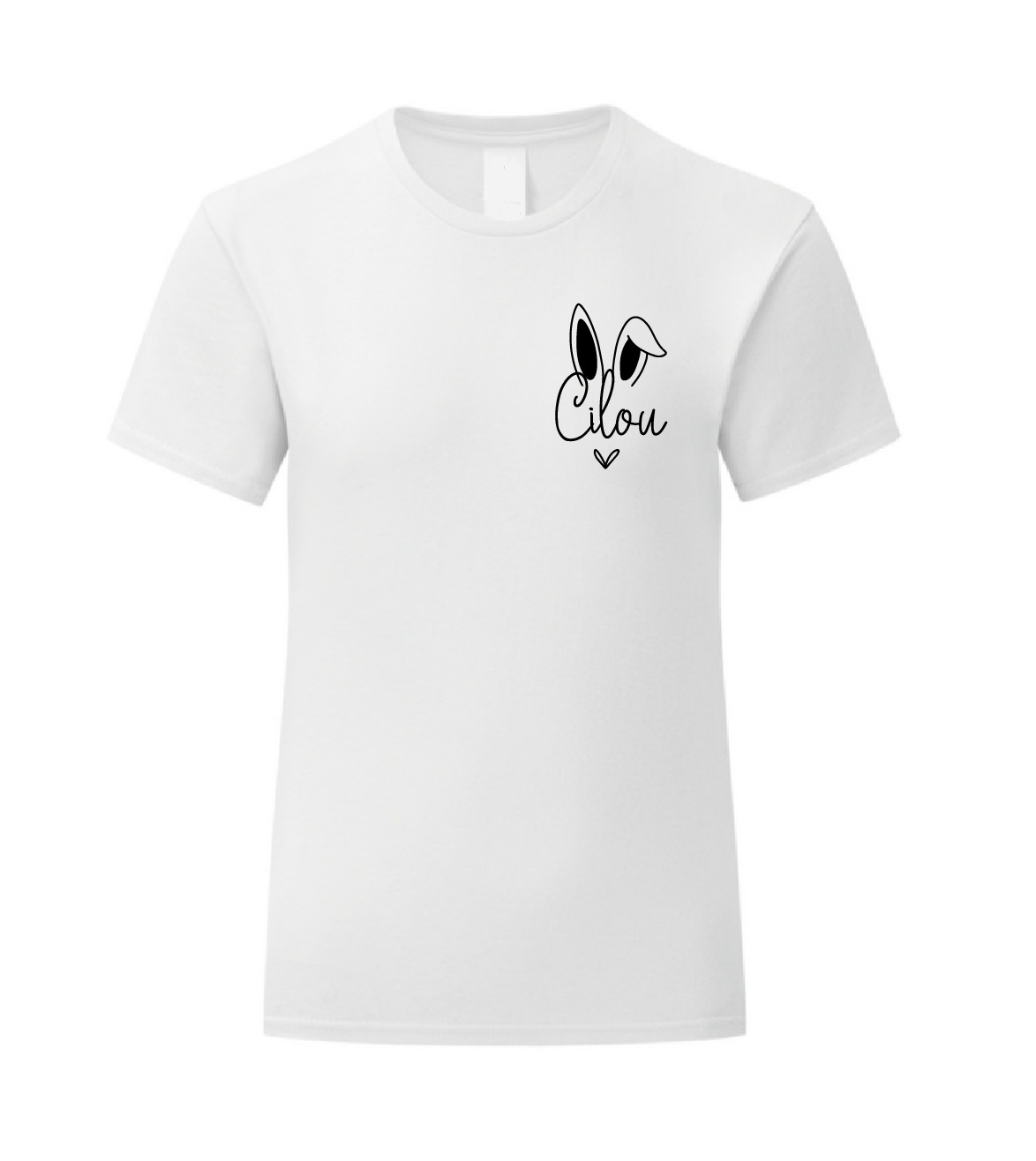 Bunny met naam - T-shirt meisjes