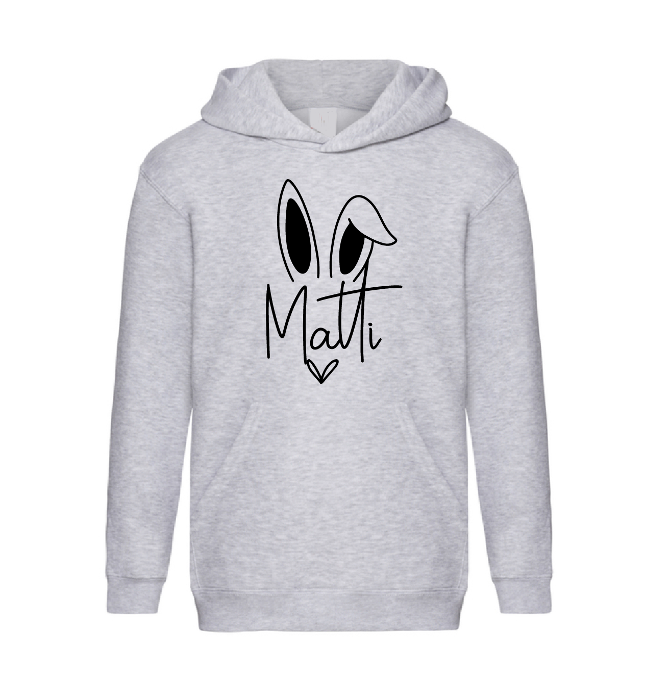 Bunny met naam - hoodie de iets grotere