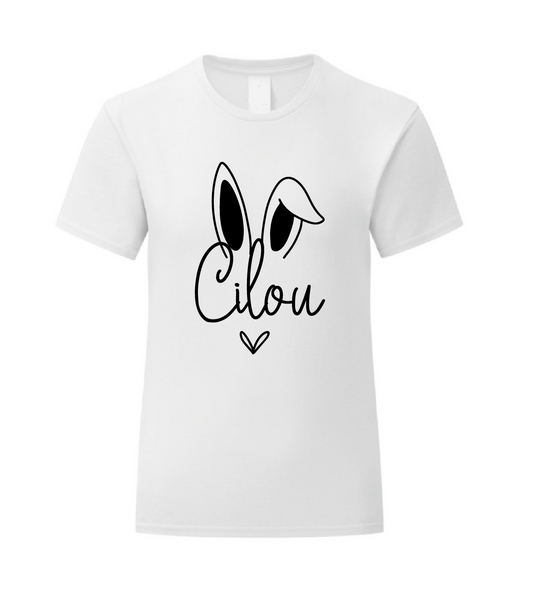 Bunny met naam - T-shirt meisjes
