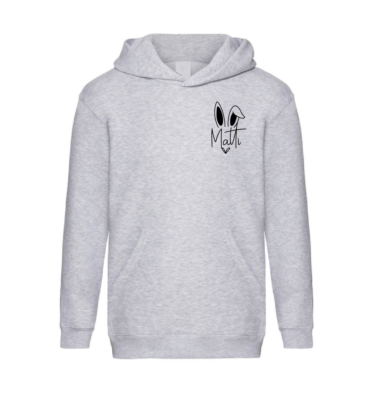 Bunny met naam - hoodie de iets grotere